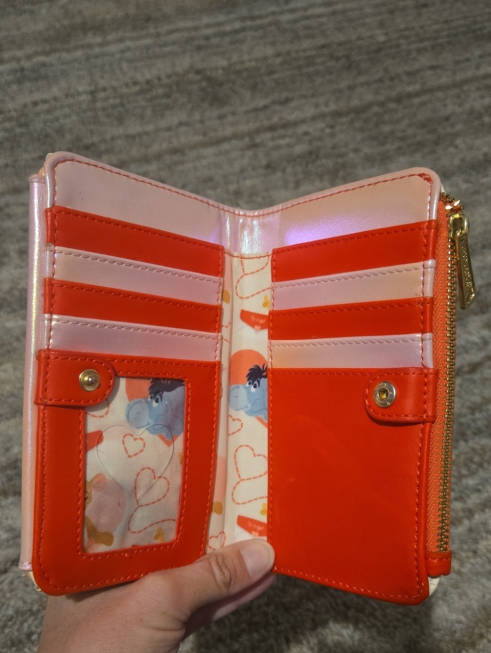 Loungefly Pink and Cream 'To: Piglet' Heart Accent Envelope Clutch - Picture 7 of 7